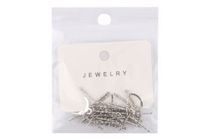 Сережки сірий метал французький замок