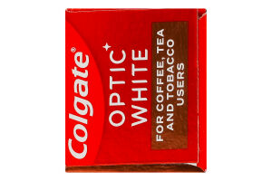 Паста зубная для потребителей чая, кофе, табака Отбеливающая Optic white Colgate 75мл