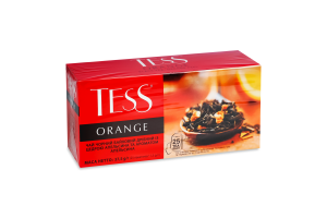 Чай Orange чорний з цедрою апельсина та ароматом апельсина 25*1,5г Tess