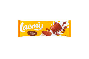 Шоколад молочний з начинкою зі смаком тірамісу та печивом Lacmi Roshen м/у 270г