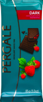 Шоколад чорний Pergale з малиною