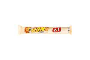 Вафлі з м'якою карамеллю вкриті пластівцями та білою глазур'ю White Lion м/у 3х30г