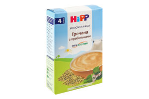 Каша молочная для детей от 4мес с пребиотиками Гречневая Hipp к/у 250г