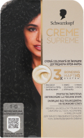Крем-краска для волос Creme supreme №1-0 Schwarzkopf 1шт