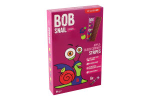 Конфеты фруктово-ягодные Яблочно-черносмородиновый страйп Bob Snail к/у 6х14г