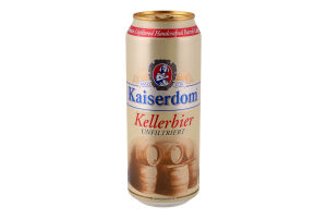 Пиво 0.5л 4.7% напівтемне нефільтроване пастеризоване Kellerbier Kaiserdom з/б