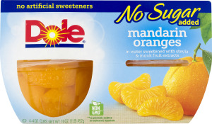Dole Mandarin Oranges No Sugar Added - 4 CT