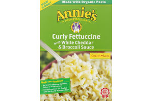 Annie's Homegrown Curly Fettuccine with White Cheddar & Broccoli Sauce