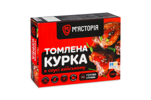 Курица тушеная в соусе азиатском бедро М'ясторія к/у 330г