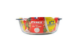 Форма скляна кругла 2.3л 26x23х8см №208В100/7948 Air fryer Pyrex 1шт