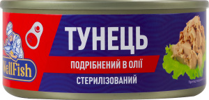 Тунець подрібнений в олії WellFish з/б 160г