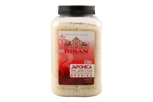Рис для суши круглый шлифованный Japonica Bisan п/б 800г