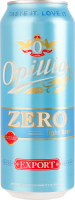 Пиво 0.5л 0.5% світле пастеризоване Export Zero Opillia з/б