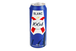 Пиво специальное 500мл 4.8% светлое пшеничное пастеризованное Blanc Kronenbourg 1664 ж/б