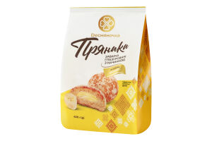 Пряники заварные глазированные с начинкой Со вкусом банана Dесняночка м/у 400г