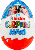 Яйцо из молочного шоколада с молочным внутренним слоем и игрушкой Maxi Kinder Surprise м/у 100г