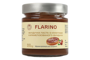 Паста фундучная с крошками карамелизированного фундука Flarino с/б 200г