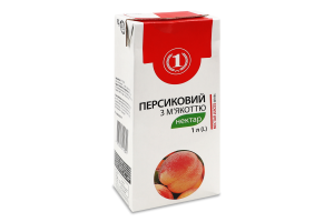 Нектар з м'якоттю неосвітлений стерилизований персиковий ТМ "1" т/п 1л