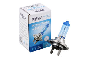 Лампа галогенова Power White H7 12V 55W 4300K Brevia
