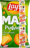 Чипси картопляні Королівський сир Рифлені Max Lay's м/у 95г