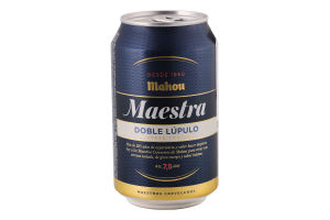 Пиво 330мл 7.5% світле фільтроване пастеризоване Maestra Mahou з/б