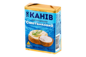 Сир плавлений Сметанковий 35% 75г Канів 1971