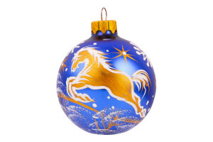 Прикраса ялинкова Куля Тенденція ручна робота 66мм