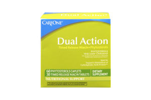 CareOne Dual Action Timed Release Niacin-Phytosterols Dietary Supplement - 90 CT