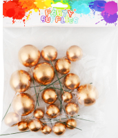 Топер д/торту Кулька золото 20шт