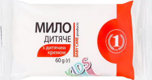 Мыло туалетное косметическое Детское с детским кремом Kids ТМ "1" 60г