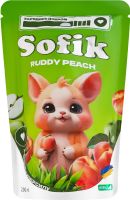 Напиток соковый безалкогольный негазированный со вкусом персика Ruddy peach Sofik д/п 200мл