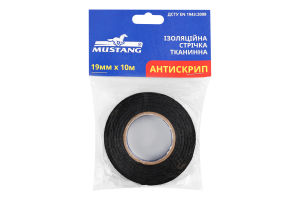 Стрічка ізоляційна тканинна 19мм*10м Мустанг