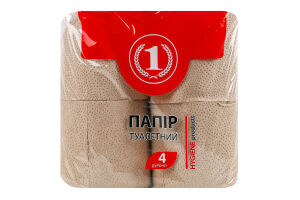Бумага туалетная макулатурная ТМ "1" 4шт