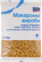 Изделия макаронные класс Экстра группа B Рожки особенные Aro м/у 1кг