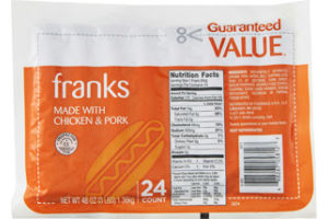 Guaranteed Value Franks - 24 CT