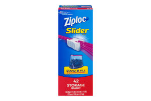 Ziploc Slider Bags Storage Quart - 42 CT
