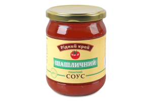 Соус пастеризованный Шашлычный пикантный Рідний край с/б 485г