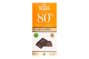 Шоколад 80% чорний Intenso Trapa к/у 175г