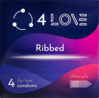 Презервативы из натурального латекса Ребристые 4Love 4шт