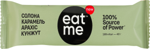 Батончик Солона карамель, арахіс та кунжут EatMe м/у 40г