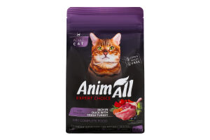 Корм д/котів з свіжою індичкою та качкою сухий 400г AnimAll