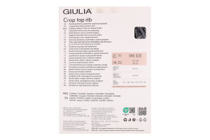 Футболка жіноча Giulia Crop top Rib black