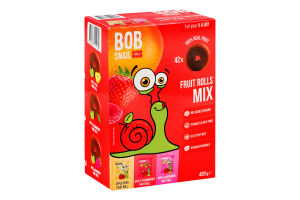 Набор конфет фруктовых и фруктово-ягодных Fruit rolls mix Bob Snail к/у 420г