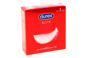 Презервативы латексные с силиконовой смазкой Elite Durex 3шт