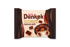 Тістечко Донат з шоколадною начинкою у шоколадній глазурі 40г Ulker