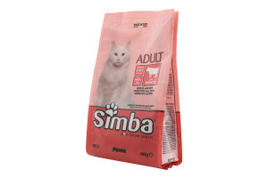 Корм сухой для взрослых котов и кошек с говядиной Simba м/у 400г