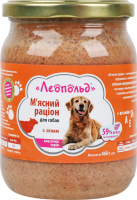 Корм консервированный для собак Мясной рацион с ягненком Классическая серия Леопольд с/б 460г