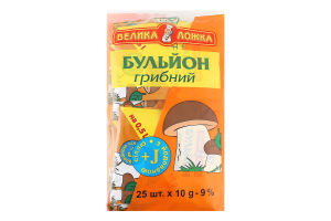 Бульйон грибний Велика ложка м/у 25х10г