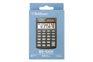 Калькулятор кишеньковий BS-100X 8розрядів 1джерело живлення Brilliant