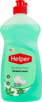 Средство для мытья посуды Зеленый лимон Helper 495мл